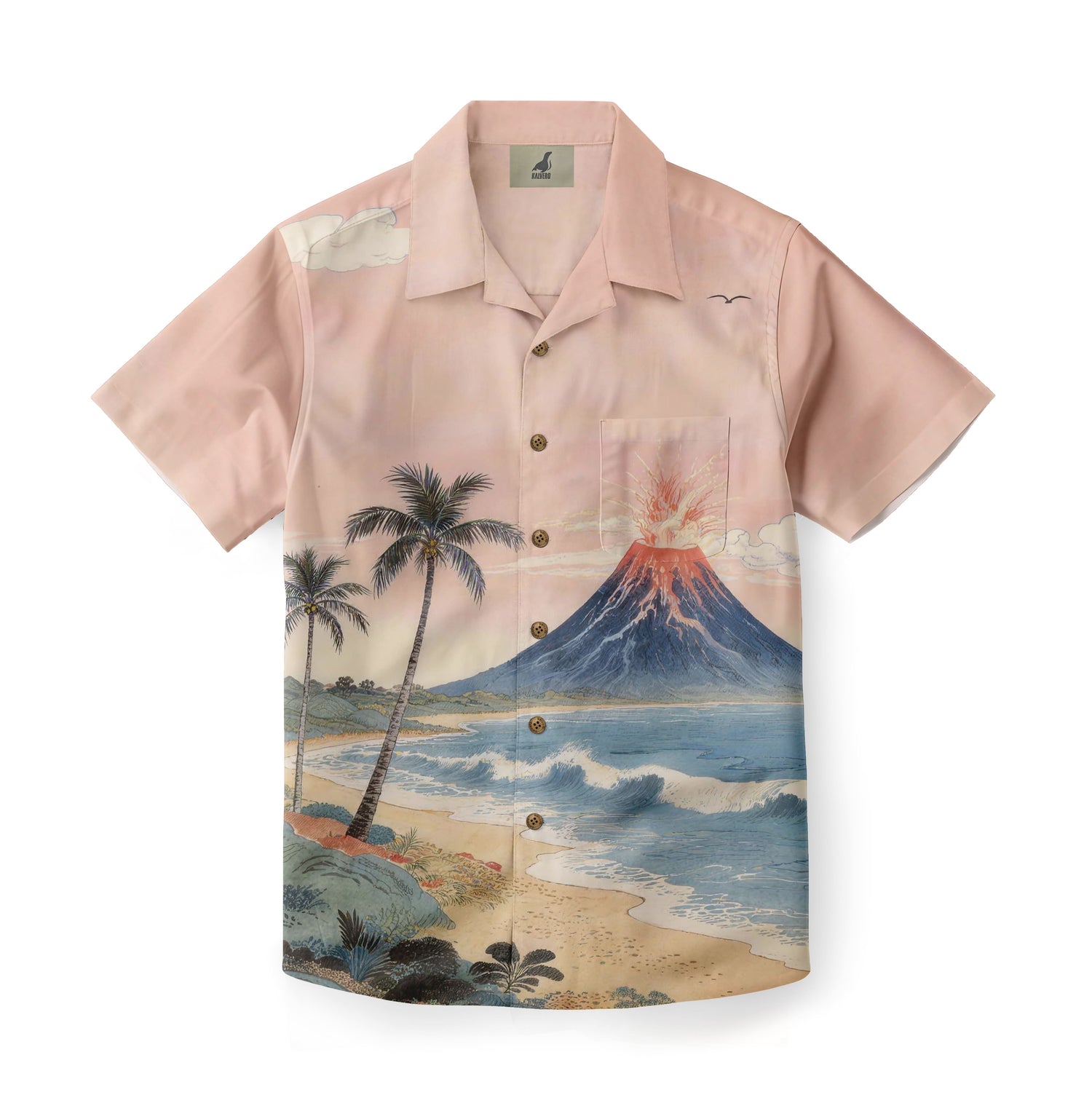 Volcano Shores Retro Hawaiian Shirt