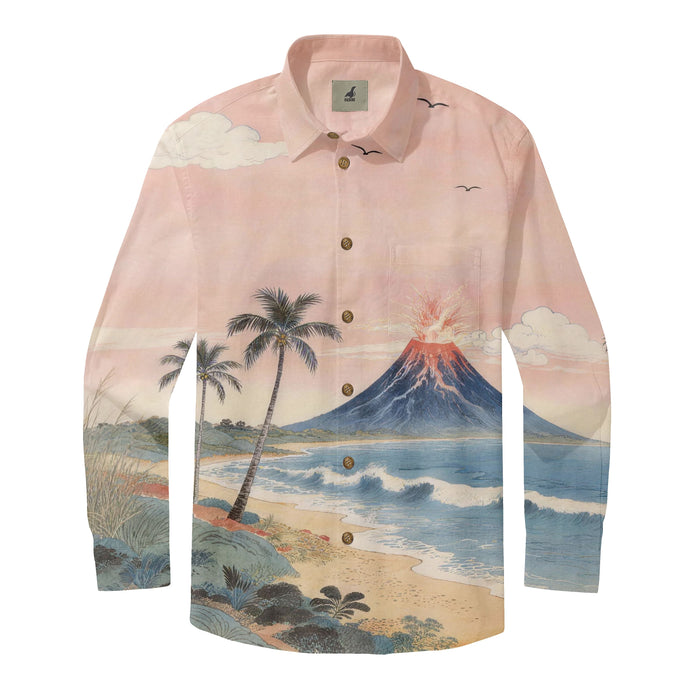 Volcano Shores Retro Long Sleeve Shirts