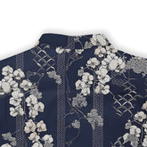 Intricate white flower pattern on men&